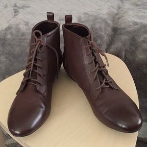 H&M Brown Lace Up Booties